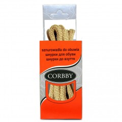 Шнурки для обуви 75см. круглые средние (002 - бежевые) CORBBY арт.corb5104c
